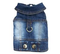 Veste en Jean Bleue for Chien, idéale for Les Petites, Moyennes et Grandes Filles et garçons, vêtements for Chiots, Harnais Confortable et Gilet for Laisse(Blue2,S)