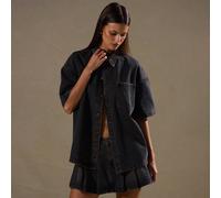 Veste en jean boutonnée avec col, streetwear printemps années 90 Y2K mignon et sexy, brume atténuée, concert à Ibiza, bureau, retour à l'école, automne, hiver, usage quotidien L,M,S,XL,XSUnicoloreJean