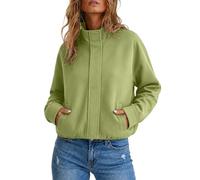 Veste en jean courte à col montant, fermeture éclair, style décontracté | Doudoune Noir Courte Blazer Capuche Randonnée 3 and Imprimé Reflechissante Bouteille Intérieur Jacquard Brun