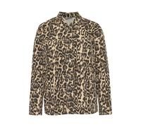 Kaffe - Veste en jean avec imprimé léopard - Femme - Vestes - Brun - Taille: 38 FR