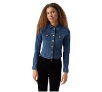 VERO MODA Vmluna Ls Slim DNM Mix GA Noos Jacket Veste, Denim Bleu médium, S Femme