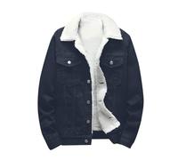 Veste en Jean Homme Casual Blouson Polaire Hommes Léger Veste Mi Saison en Jeans Denim Jacket Chaud Hiver Vestes Jean Exterieur Blouson Polaire de Travail Moto Manteau Hiver Automne Pas Cher