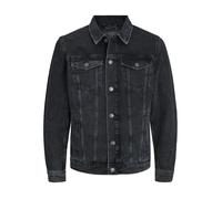 Veste en jean Col italien Manches longues Noir Noir XS