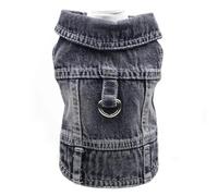 Veste en Jean Lavable sans Manches pour Animaux De Compagnie, Yorkshire Terrier, Chihuahua, Carlin, Manteau, Chaton, Chiot, Vêtements De Printemps Et d'automne,Noir,XS