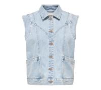 ONLY Onlkennedy Sl Dnm Waistcoat Bj Noos, Bleu jeans clair, M