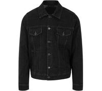Veste En Jean So Denim Noir Bleu Foncé Clair Boutonnée En Coton Homme
