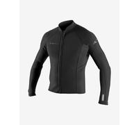 Veste en néoprène O'Neill Reactor-2 1.5mm à fermeture éclair avant, noir intense et blanc. - L