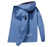 Veste en peau d'agneau pour homme Doudoune intérieure extérieure épaissie pour porter manteau en duvet blanc froid université bordeaux homme, bleu, L