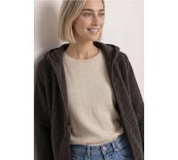 Street One Veste en Peluche avec Capuche et Poches Black Coffee 40