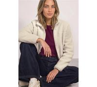 Veste en peluche à col montant et fermeture zip