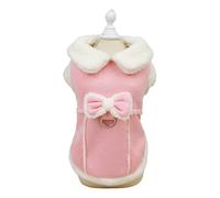 Veste en Peluche Douce Et Chaude pour Chien, Gilet avec Nœud en D, pour Carlin Shiba Inus, Chihuahuas, Yorkshire Terriers,Un,S