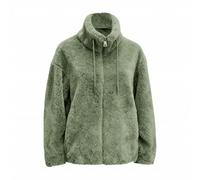 Veste en polaire Sherpa pour femme avec fermeture éclair intégrale surdimensionnée avec pull d'hiver pour femme - Haut en polaire douce pour l'hiver - Cadeau de Noël, Vert, 6XL