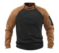 Veste en polaire tactique pour homme - Veste militaire coupe-vent en polaire - Pullover tactique en polaire pour homme - Veste d'hiver en polaire - Sweat-shirt sport pour homme - Tops de sport pour