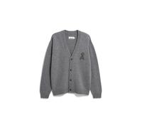 ARMEDANGELS Cardigan pour homme en 100 % laine recy coupe décontractée, Mélange argent moyen, S