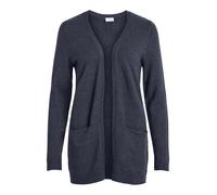 Cardigan col fendu bleu en viscose Bleu L