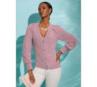 Veste en tricot maille bien-être très douce - Creation L - mauve MAUVE 52