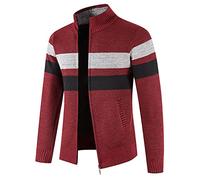 Veste en Tricot pour Homme Pull à Capuche Pull en Tricot avec Fermeture éclair intégrale Automne Manteau d'hiver Capuche doublée Polaire Veste en Tricot Décontracté Fermeture éclair intégrale Pull