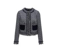 Veste en tweed à franges femme Salsa Jeans Bleu M