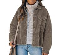 Veste en Velours CôTelé pour Femmes, Nouvelle Veste à Manches Longues pour Femmes