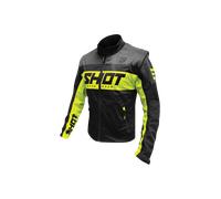 Shot Softshell Lite Veste de motocross, noir-jaune, taille L