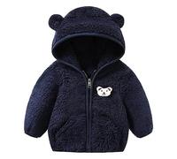 Veste Enfant Doudoune Fille Garçon d'hiver Chaude Doublée Polaire Avec Capuche Fermeture éclair Manteau Peluche épaisse Matelassée Chaude d'extérieur Neige Parka Outwear Pour d'extérieur