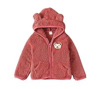 Veste Enfant Doudoune Fille Garçon d'hiver Chaude Doublée Polaire Avec Capuche Fermeture éclair Manteau Peluche épaisse Matelassée Chaude d'extérieur Neige Parka Outwear Pour d'extérieur