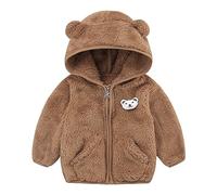 Veste Enfant Doudoune Fille Garçon d'hiver Chaude Doublée Polaire Avec Capuche Fermeture éclair Manteau Peluche épaisse Matelassée Chaude d'extérieur Neige Parka Outwear Pour d'extérieur