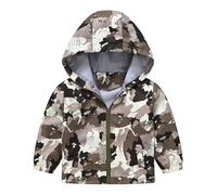 veste enfant garcon 3-12 ans dinosaure camouflage blouson ado fille mi saison leger coupe vent manteaux garçon automne manche longue sweats à capuche zippé enfant garcon (Camouflage, 7-8 ans)
