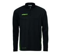 uhlsport Score 1/4 Chemise a Manches Longues Mixte Enfant, Noir/Fluo Vert, FR : XXS (Taille Fabricant : 140)