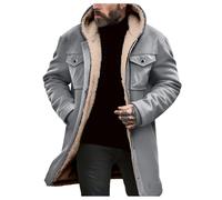 Veste épaisse doublée en polaire pour homme avec capuche zippée intégrale - Pour l'hiver - Chaud - Avec plusieurs poches - Manches longues - Fermeture éclair - Vêtement d'extérieur en peluche