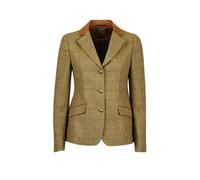 Veste équitation ajustée col en daim femme Dublin Albany Tweed Marron 32