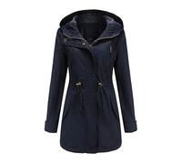 Veste Equitation Femme - Femmes Veste Légère Active Outdoor Trench Coupe-Vent Manteau Avec Capuche Léger Plus La Taille Pour Les Filles Manteau Cape