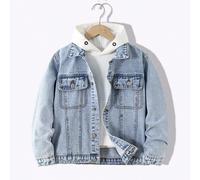 Veste et manteau en jean polyvalents et décontractés, streetwear tout-aller pour les adolescents garçons, un élément essentiel pour toutes les saisons 8Y,9Y,10Y,11Y,12YJean