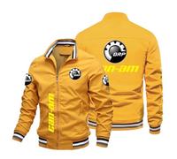 Veste Ete Homme Zippé C.a.n-a.m, Blouson de Sport à Col Montant, Manteau Homme D'aviateur Moderne, Affaires(Yellow,M)