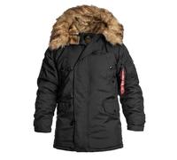 ALPHA INDUSTRIES Parka d’hiver 'Explorer' marron chiné / noir, Taille S