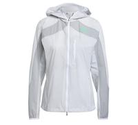 Veste femme adidas Adizero Marathon - blanc/gris - L - Running - Imperméable - Respirante - Manches longues M