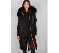 Alpha Industries Long Fishtail Field Jacket Vestes d'hiver pour femme Taille XS - Noir