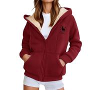 Veste Femme Automne Manteau Capuche Hoodie Blouson Hiver Chaud Sweat Fourrure Polaire Grande Taille Chaude Pull Gilet Rose Oversize Pyjama Sweats À Zippé avec