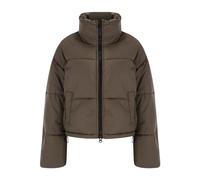 Veste Femme Chaude Hiver Veste Femme Hiver Chic Manteau En Coton à Col Montant Court Pour Femmes Couleur Unie Slim Petit Chignon Manteau En Coton Longue Chaud Khaki S