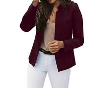 Veste Femme Chic Et Elegant Veste de costume à manches longues et col montant pour femme Poncho Impermeable Lot Trench Femme Grande Taille (RD2, XXXXXL)