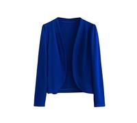 Veste Femme Chic,Veste Boléro D'Été À Manches Longues pour Femme Cardigan Court en Soie Glacée Haut Décontracté et Élégant pour Robes De Soirée De Mariage Bleu Roi 3XL