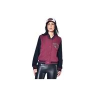 Veste Femme Coton, Veste Teddy Femme, Rouge, Noir, Taille L