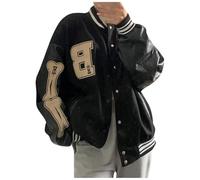 Veste Femme Décontractée à Imprimé Baseball Manches Longues Style Sportif pour Hiver Manteau Court Léger Capuche Adjustable Poches Zippées Tenue Casual Streetwear