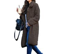 Veste Femme Hiver Polaire Chaud Manteau Long Veste Polaire Femme Hiver Chic et Elegant Grande Taille Noel Veste Mode en Laine Marque Pas Cher Manteau Cadeau Femme(Gris,XXL)