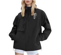 Veste Femme Imperméable Léger Manteau de Pluie Sport Montagne Automne Hiver Capuche Vestes de Randonnée Softshell Femmes Anti-Pluie Ample Mode Manteaux et Blousons VêTement D'Extérieur Outdoor