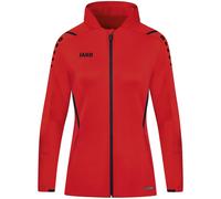 JAKO - Veste à Capuche Challenge, Femme, Rouge Noir, 40