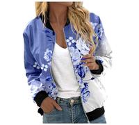 Veste Femme Mi Saison Bombers Femmes Veste Ete Legere Printemps Grande Taille Blouson Manteau Zippée Moto Matelassé Court Léopard Aviateur Jacquard Leopard 2Xl Bomber Bleu Marine Baseball Vêtements