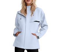 Veste Femme Mi Saison Grande Taille Impermeable Pluie Vetement Pluie Velo Sport de Imperméable Coupe Petit Jacket Capuche Protection Veste Femme Mi Saison Imperméable XL