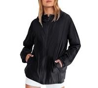 Veste Femme mi Saison Manteau Imperméable Mi-Longue Parka Légère Coupe Vent avec Capuche Blouson Décontracté Printemps Automne Jacket Zippée d'Extérieur pour Camping Randonnée