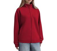 Veste Femme Mi Saison Uni, Sweat Zippé Femme Col Montant, Bomber Coupe Ample, Manches Longues, Fermeture Zippée, Poches Latérales, Poignets et Base Resserrés | Style Casual Minimaliste Esprit Couple